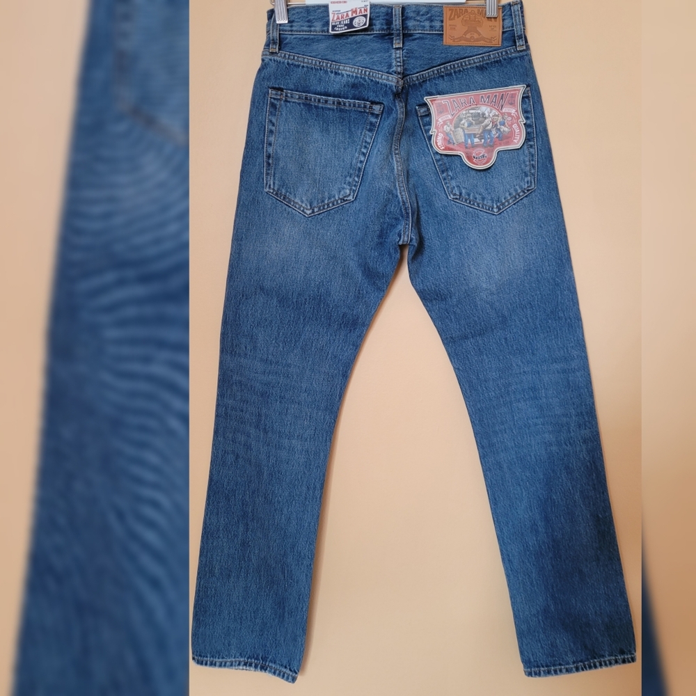 Zara Man Original Stuff Pure Indigo jeans Rare Limited edition